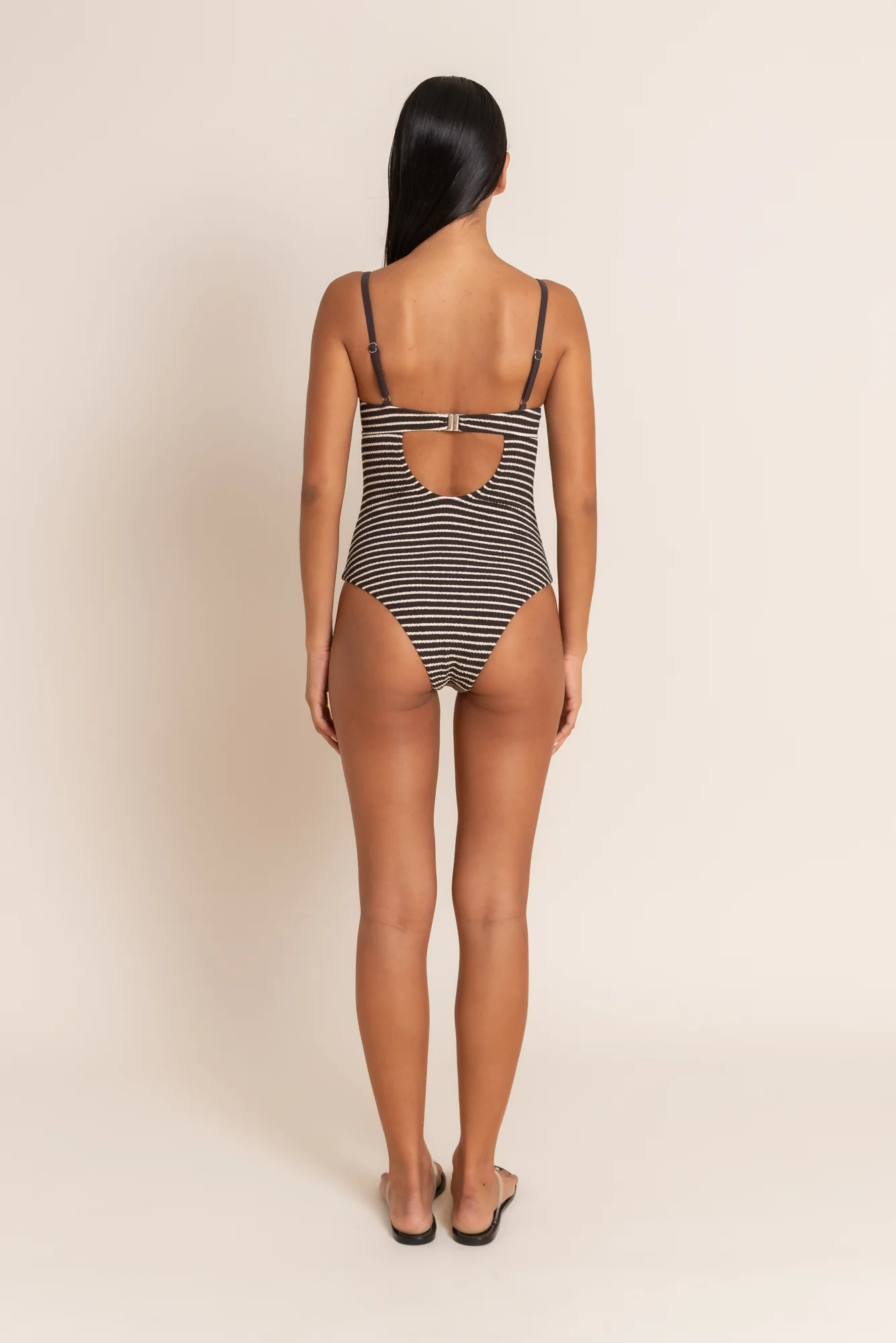 AELA ONE PIECE - COCAO STRIPE - Image 3
