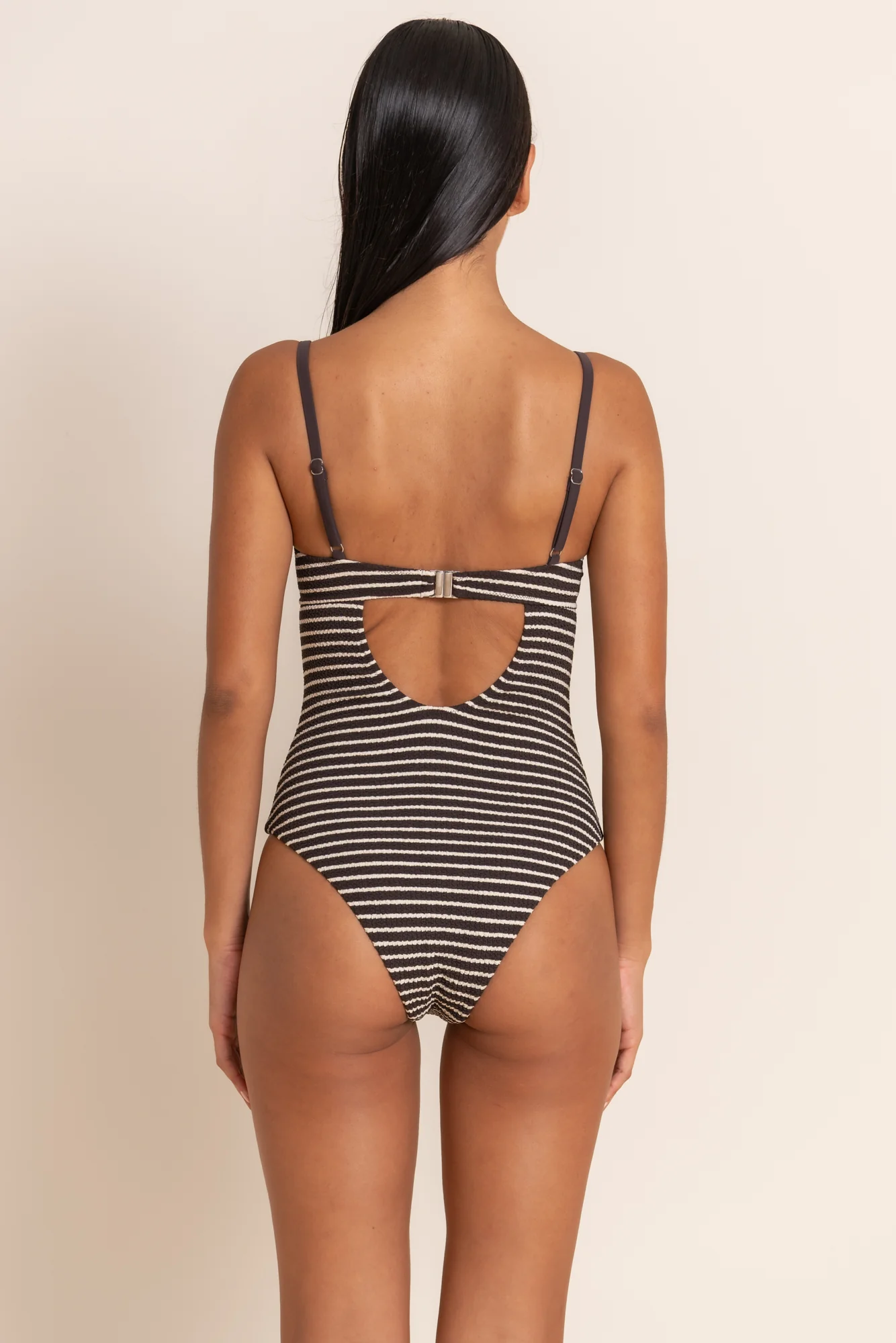 AELA ONE PIECE - COCAO STRIPE - Image 6