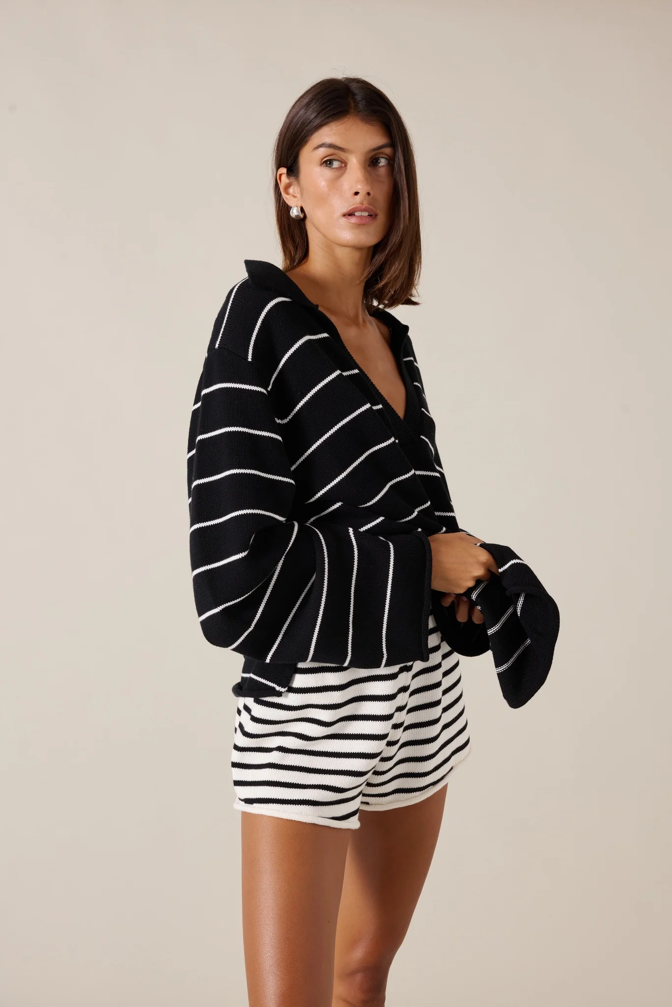 PRE-ORDER | CORDELIA SHORT - SABLE STRIPE - Image 3