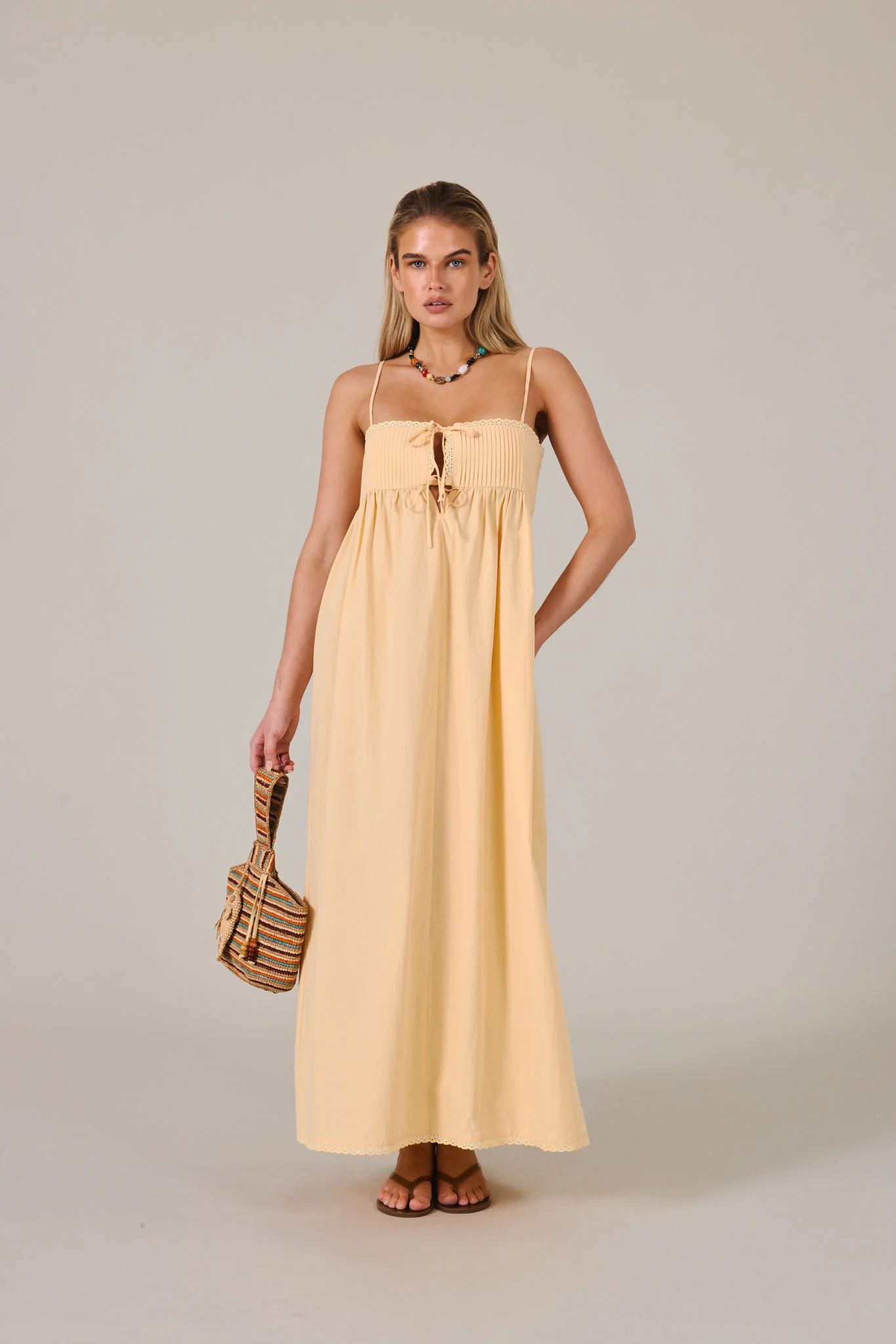 LILYA MAXI DRESS - PEACH - Image 4