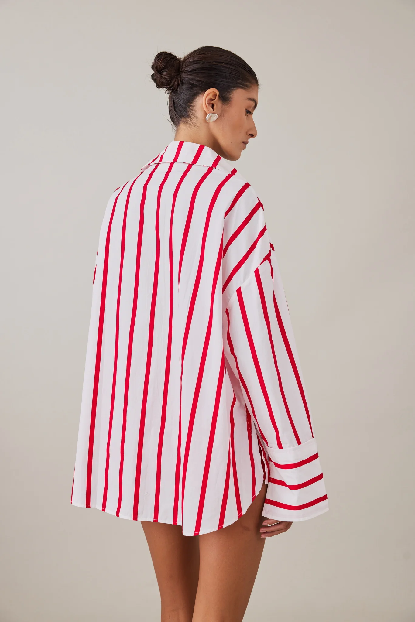 REVERIE SHIRT - RED / WHITE STRIPE - Image 5