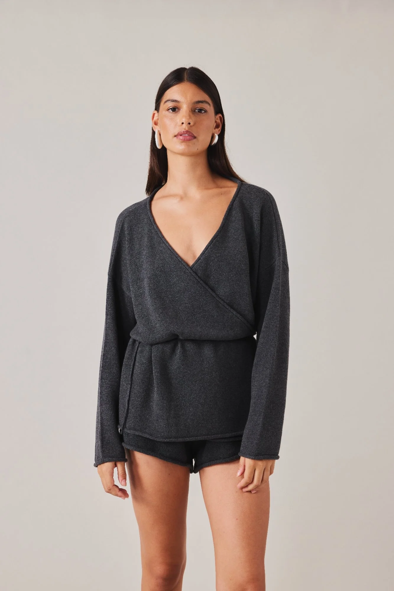 PRE-ORDER | SABINE BOOTY SHORT - CHARCOAL - Image 3