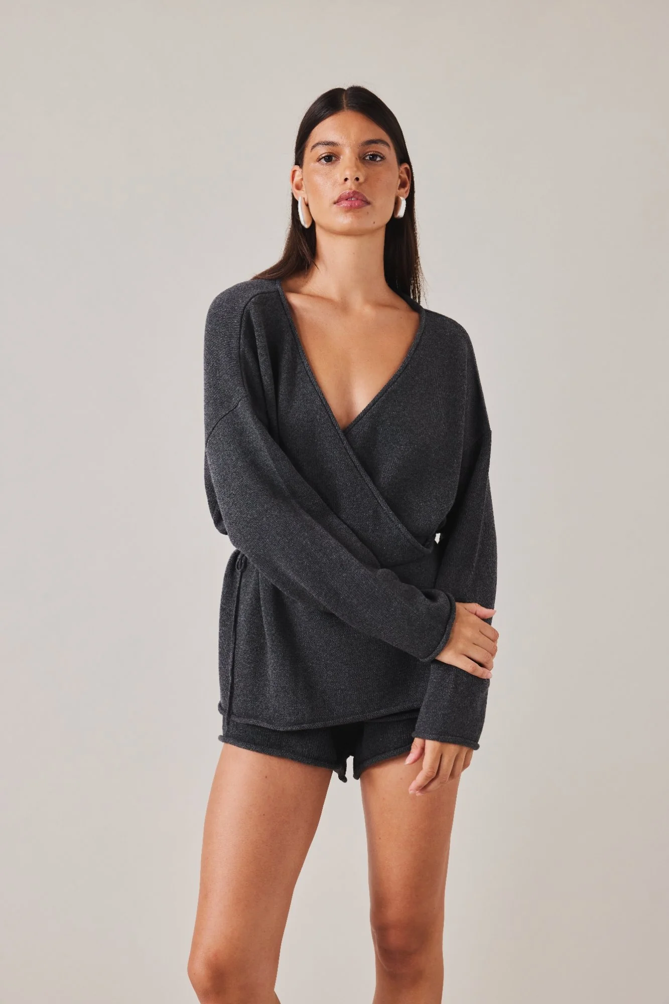 PRE-ORDER | SABINE BOOTY SHORT - CHARCOAL - Image 7