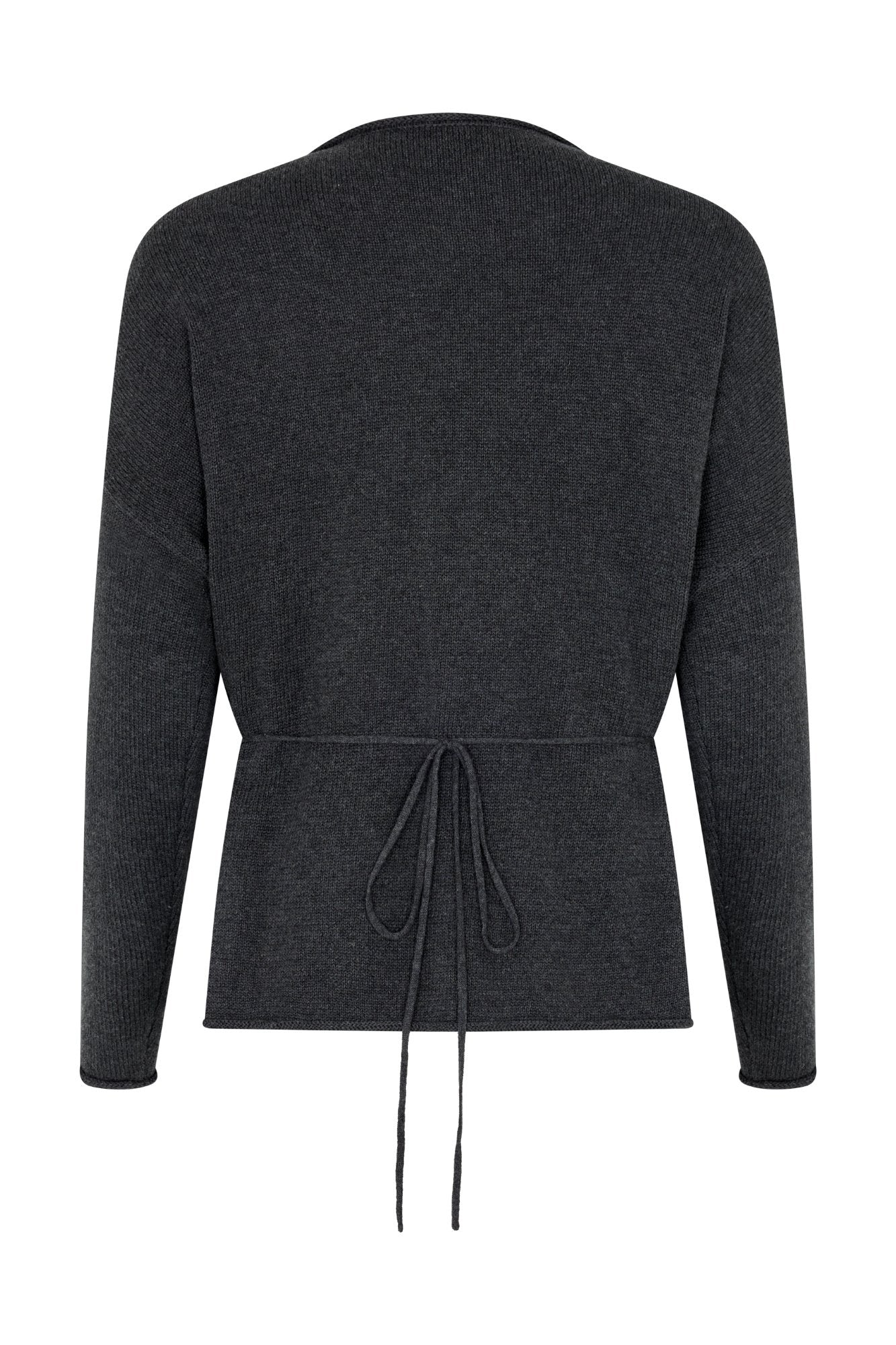 PRE-ORDER | SABINE WRAP KNIT - CHARCOAL - Image 6