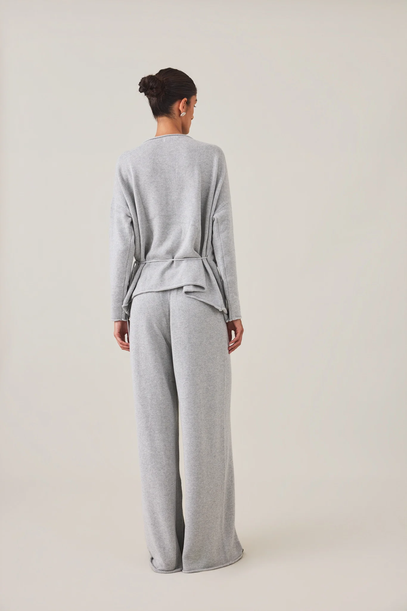 PRE-ORDER | SABINE WRAP KNIT - GREY - Image 5