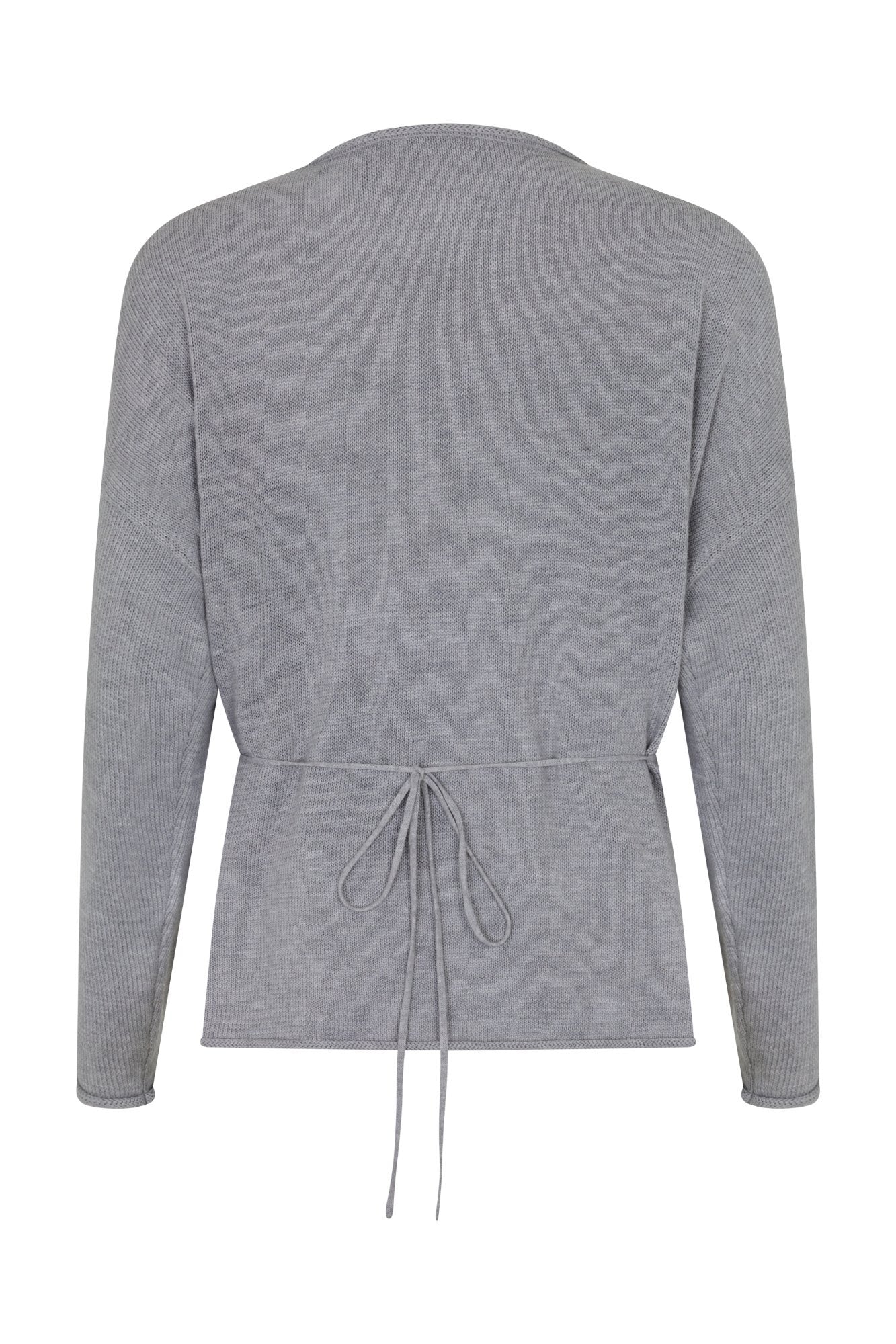 PRE-ORDER | SABINE WRAP KNIT - GREY - Image 6