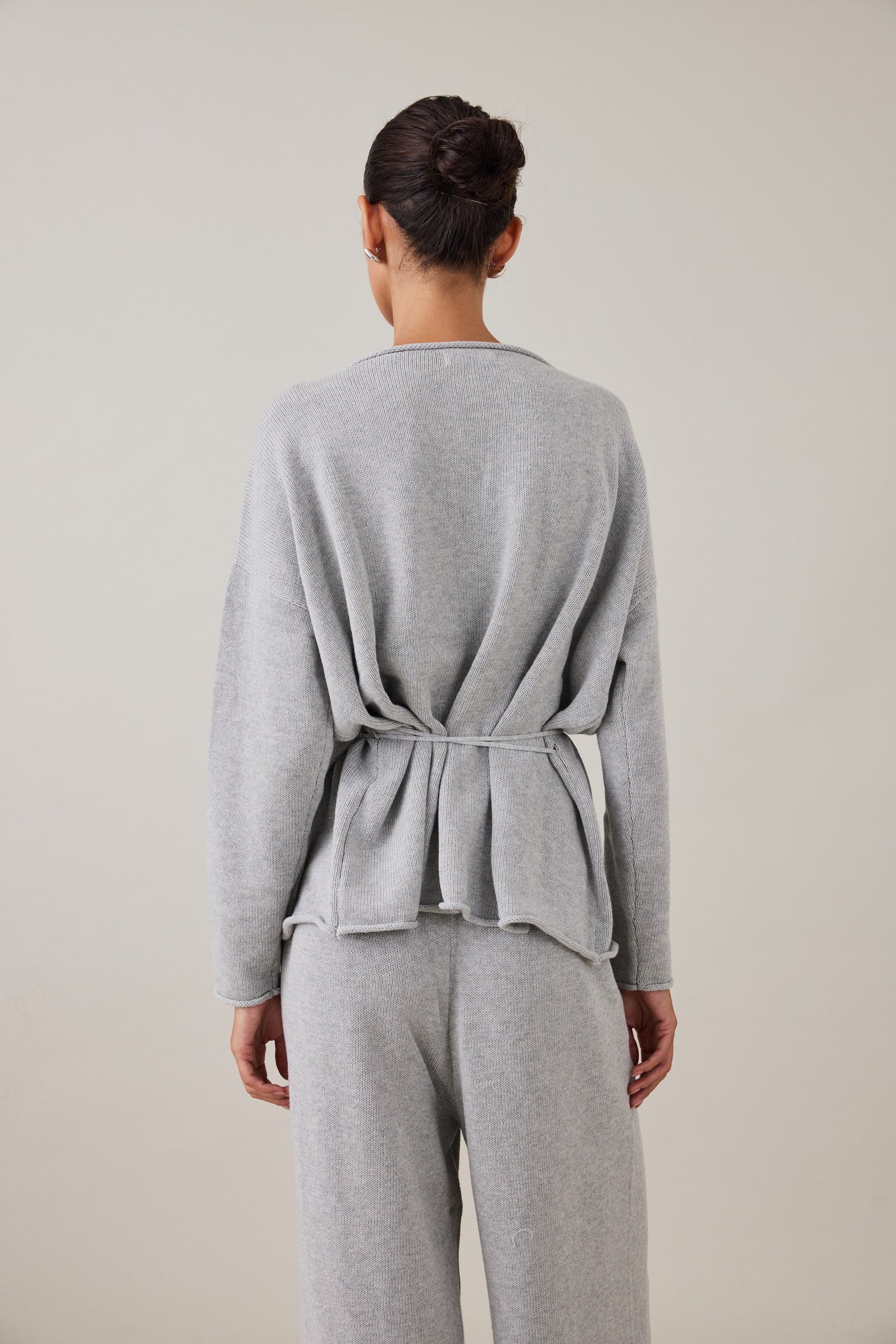 PRE-ORDER | SABINE WRAP KNIT - GREY - Image 8