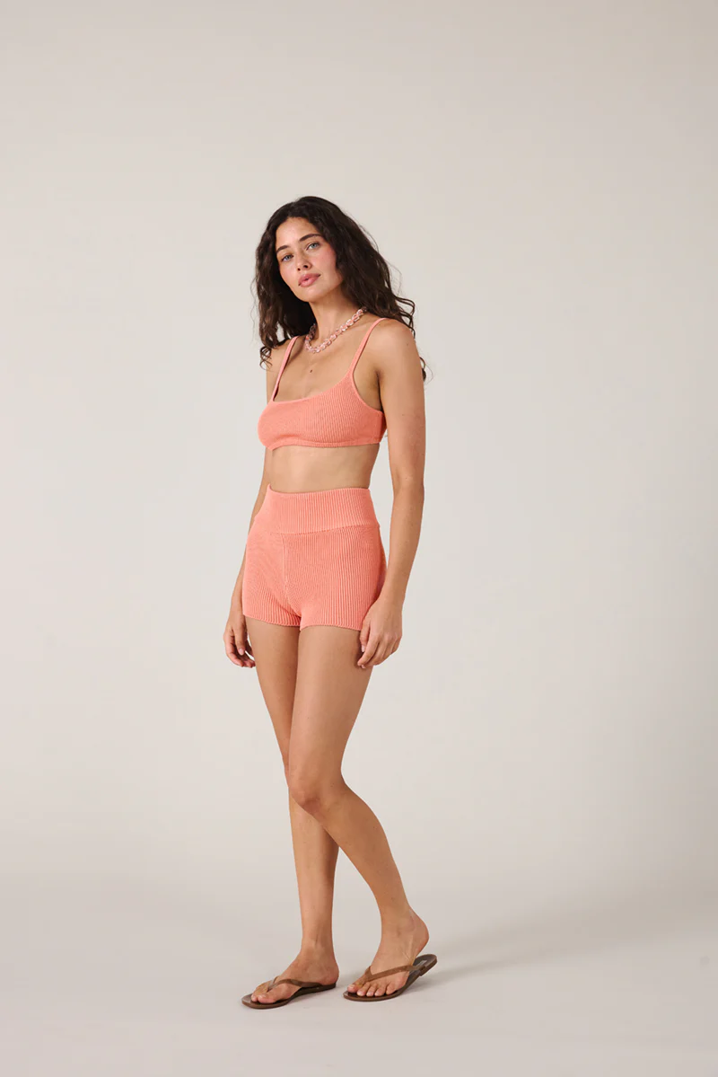 SOL KNIT CROP - PEACH - Image 9